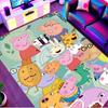Peppa Pig Print Rug, Washable Floor Carpet, For Entryway Dorm Laundry Room Office Study, Home Decor Birthday Christmas Gift