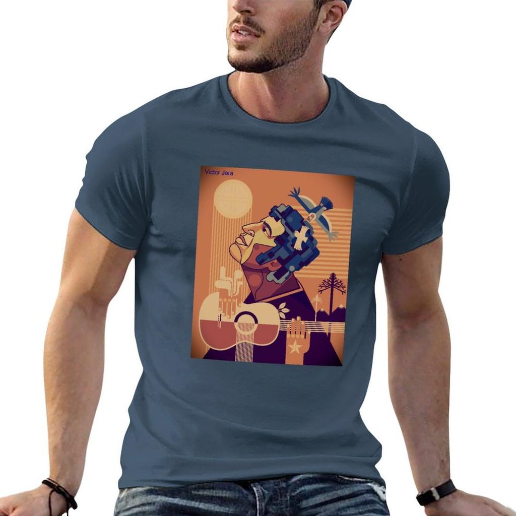 Victor Jara Artwork T-Shirt Stylish Graphic Short Sleeve Top