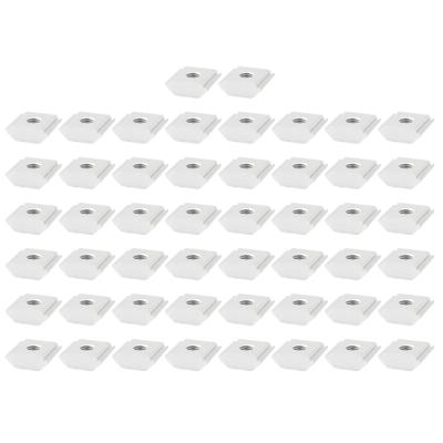 50Pcs T-Nuts M8 T-Slot Nut Hammer Heads Fastener Nut Aluminium Alloy Assortment Kit for Aluminum Profile