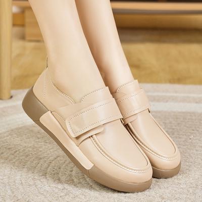 Dames Platform Loafers Casual Leren Schoenen Dikke Zool Hoogteverhogend Dikke Zool Sneakers Schoenen Grote Maat