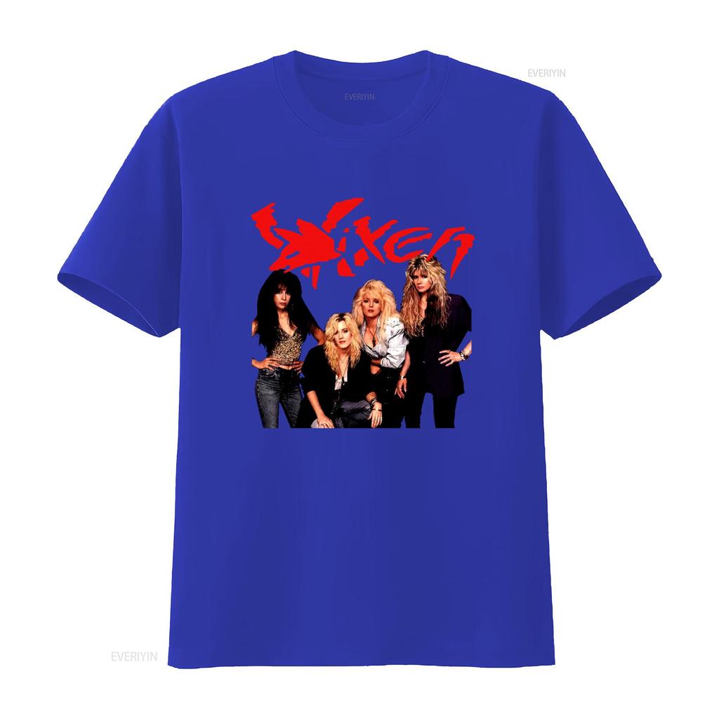 Vixen Band T Shirt for Women Cotton Black Sizes S 5XL Rock YA362 Vintage Washed Slightly Top For Everyday Wear Graphic Homme