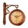 European Style Minimalist Double-Sided Silent Wall Clock for Living Room
