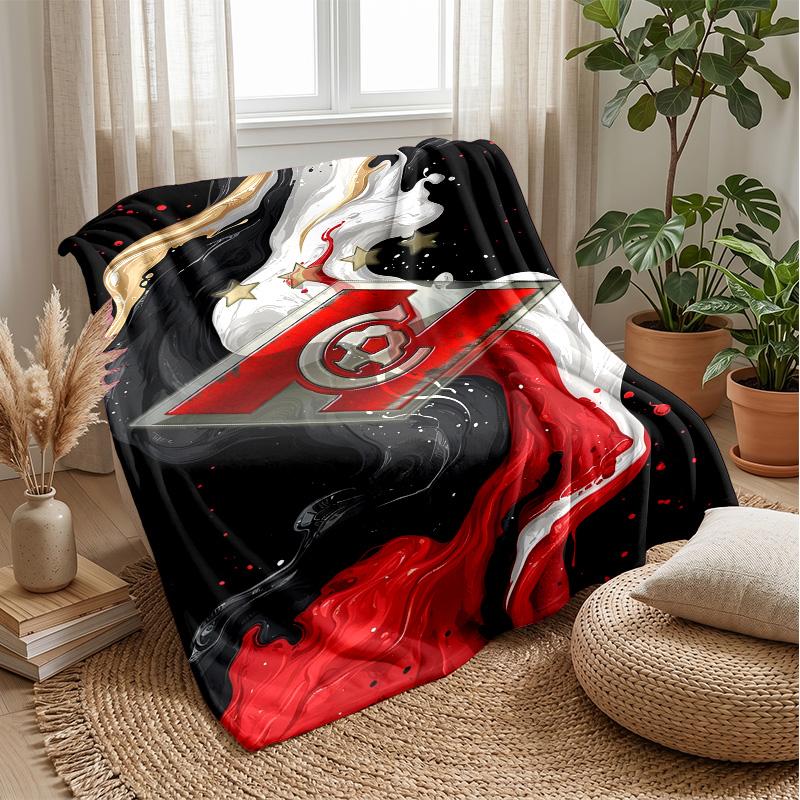 Spartak Moscow Theme Blanket Soft Flannel Fleece Blanket Warm Lightweight Throw Blanket for Home Sofa Bed