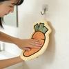 Cute Vegetable Shape Plush Towels - Carrot/Tomato/Pepper Kitchen Washcloths, Hanging Soft Absorbent Cleaning Cloths