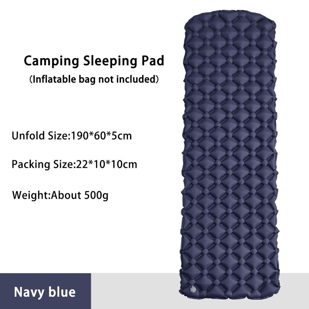 Diamond TPU Inflatable Camping Mat - Foot-Operated, Thickened and Moisture-Proof