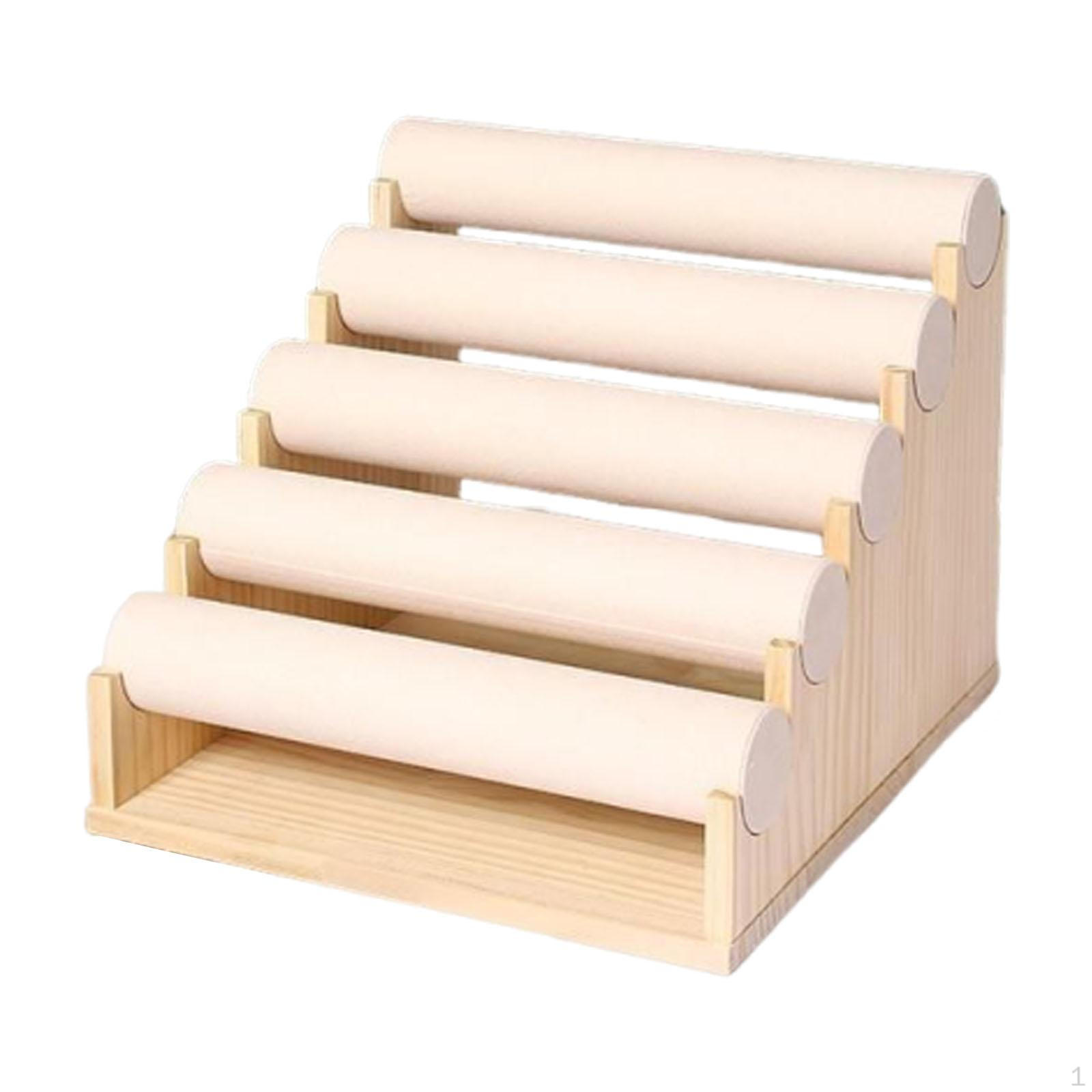 

5-ярусная подставка для браслетов для столешницы, органайзер для браслетов и часов бежевый