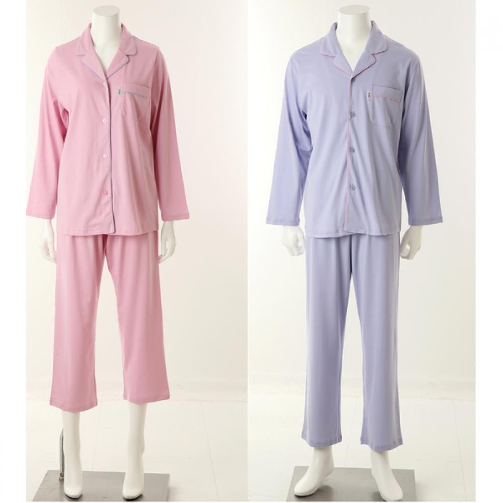 

Wacoal 100 Cotton Knit Solid Couple Pajama Set Wpa2476w+wpa2476m 110/100