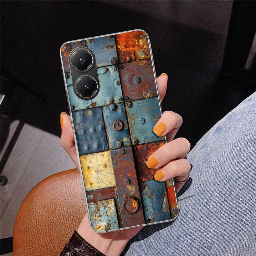Vintage Industrieller Stil Rostiges Muster Handyhülle Für Xiaomi Poco X7 X6 X5 Pro F7 Ultra Redmi 15C 15 13C 13 12C 12 10 10A 10C 9