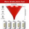 Heavy Duty Double Head Beer Funnel with Valves for College Parties, Birthday, Carnival - Leak-Proof, High Capacity, No Spill