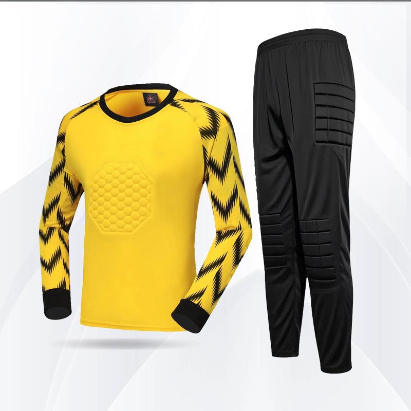 Goalkeeper Uniform with Anti-Fall and Anti-Collision Sponge Padding for Football Training