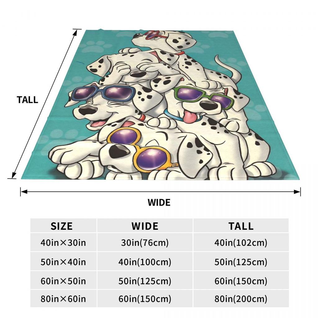 101 Dalmatians Blanket Quality Warm Soft Throw Blanket Spring Picnic Couch Chair Print Bedspread