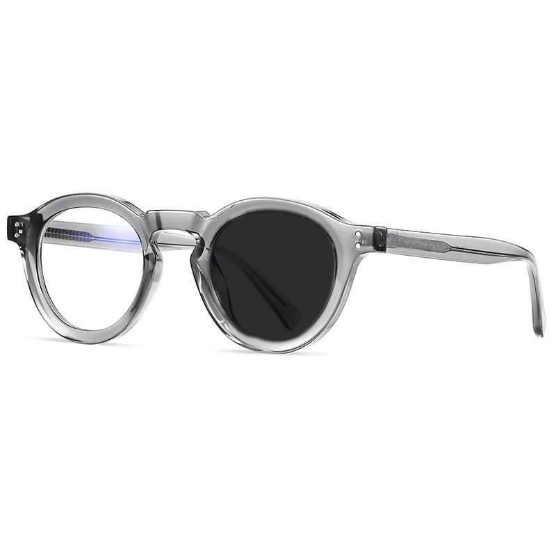 Retro Small Round Anti Blue Light Photochromic Glasses For Men Women High Quality Acetate Brand Design Glasses Frame