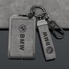 Leather Car Smart Remote Key Case Cover Shell for Card NFC Card Pack New 5 Series New 3 Series X5 X7 Keychain Accessories