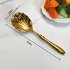 304 Stainless Steel Shell Spoon - Heavy Duty Soup Bibimbap Utensil Elegant Dessert Gift4