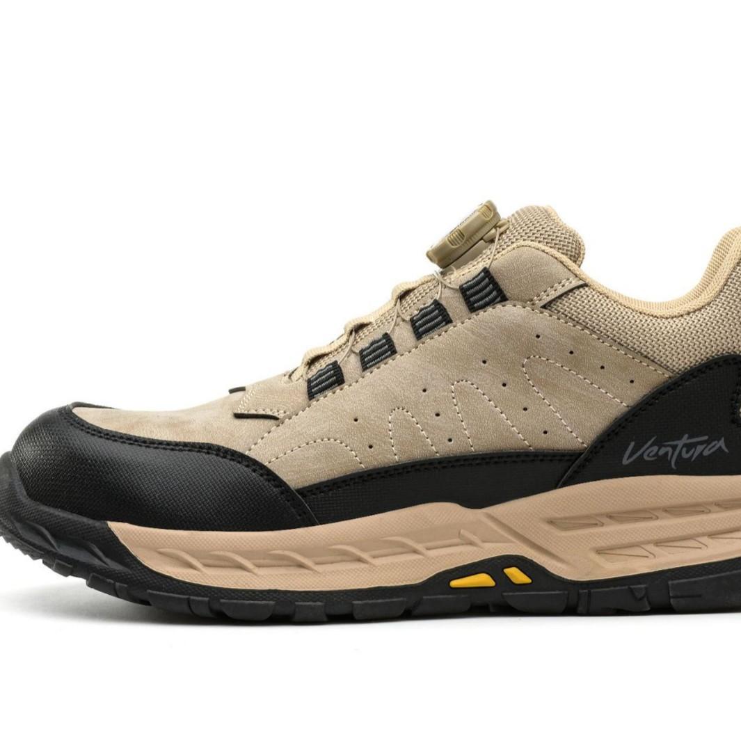 

Men s labor insurance shoes, smash-proof and puncture-proof steel-toed safety shoes, breathable and lightweight four-season work shoes beige; 46