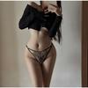 French Celebrity Heavy Industry Embroidery Sexy Panties Women's Delicate Mesh Comfortable Cotton Crotch Hollow Temptation Thong Large Size
