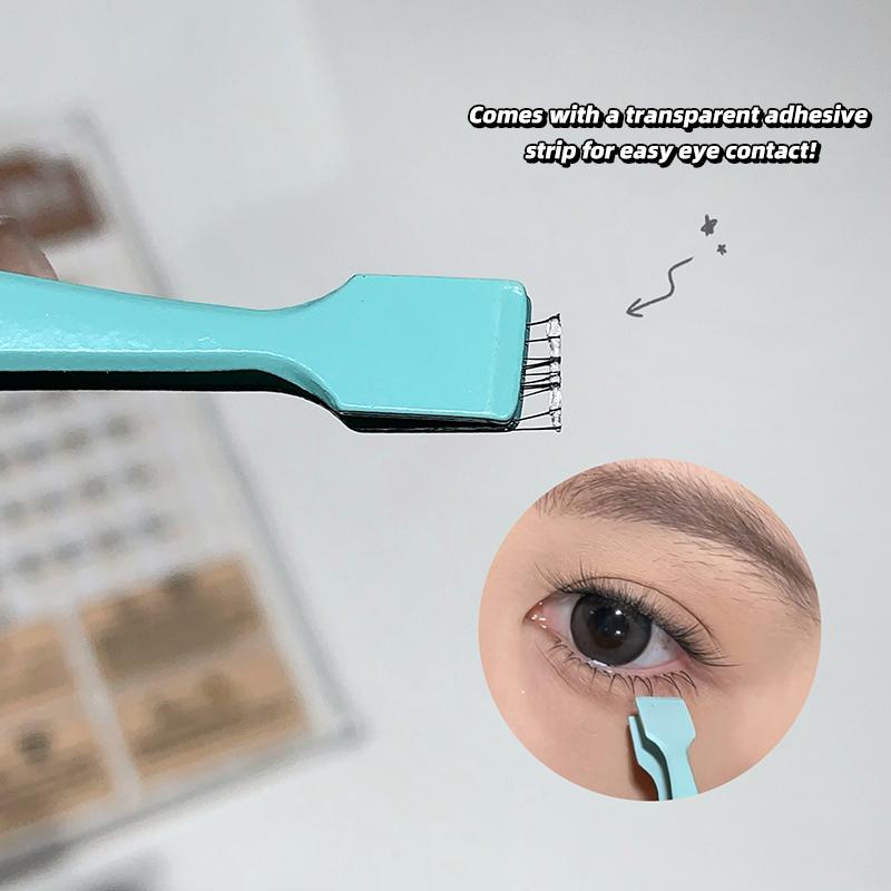 Gege Bear Glue-Free False Eyelashes, 6mm Lightweight Natural Curling, Easy to Apply Segmented Self-Adhesive Lower Eyelashes