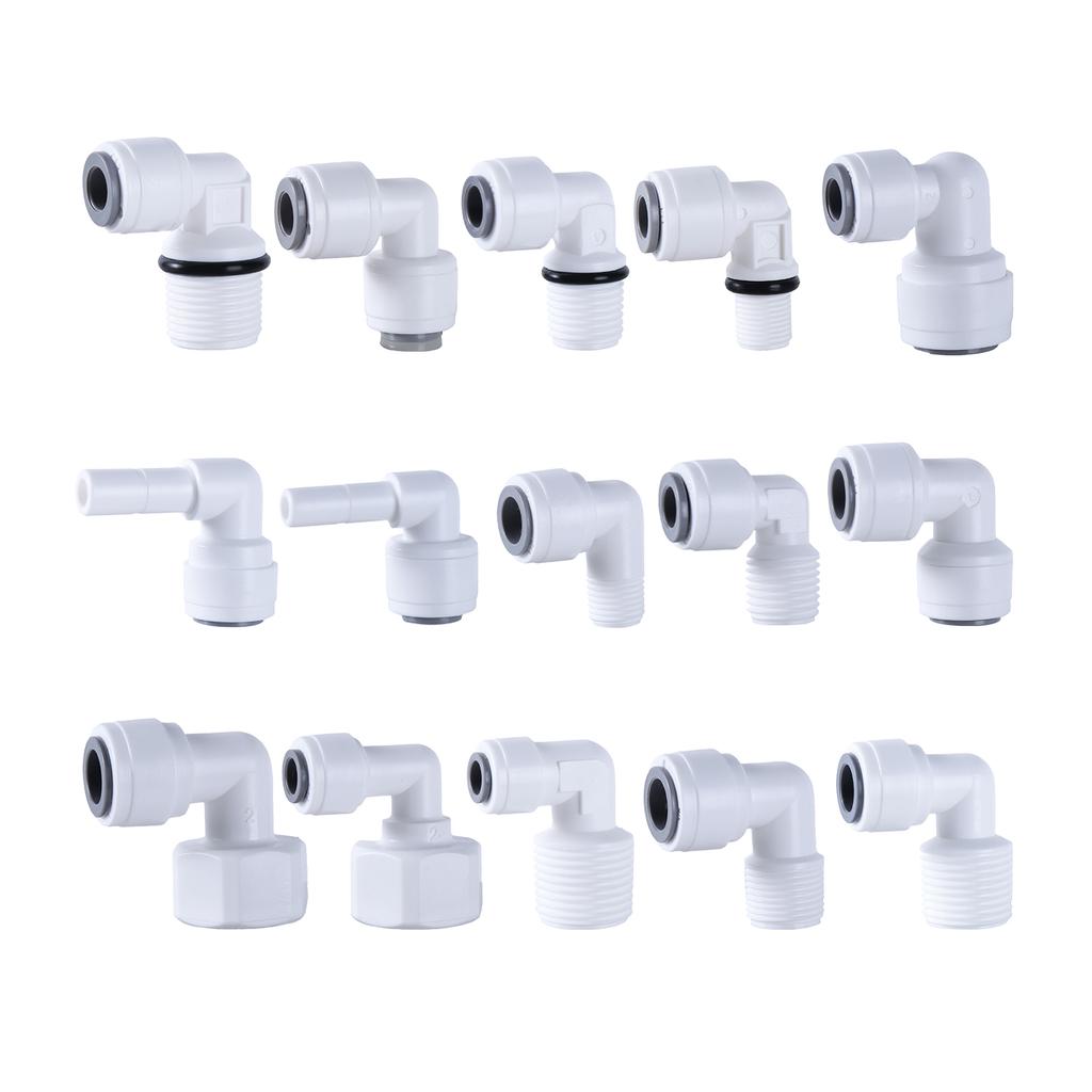 90 Grad Winkel RO Wasseranschluss 15 Typen Innen- Außengewinde 1/4 3/8 POM Schlauch PE Rohrverbinder Filter Umkehrosmose Teile