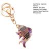 Keychain Pendant Rhinestones Fish Inlaid Chain with Shape Key Lobster Clasp Bag