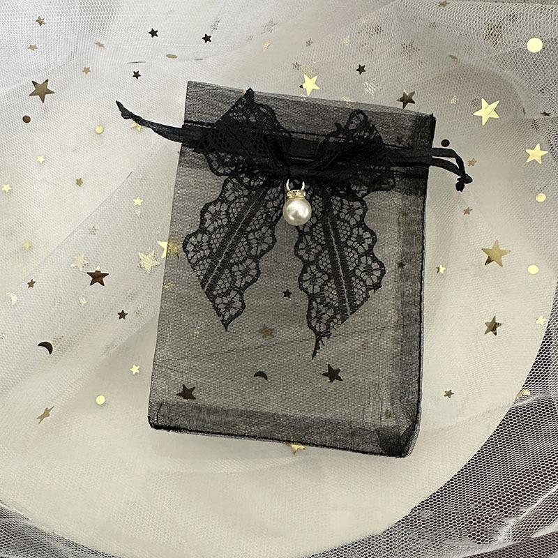 10 ks Sáčků na šperky s mašličkou Organzový dárkový sáček Svatba Party Šperky Cukroví Stahovací šňůrka Balicí sáček Dárkový sáček