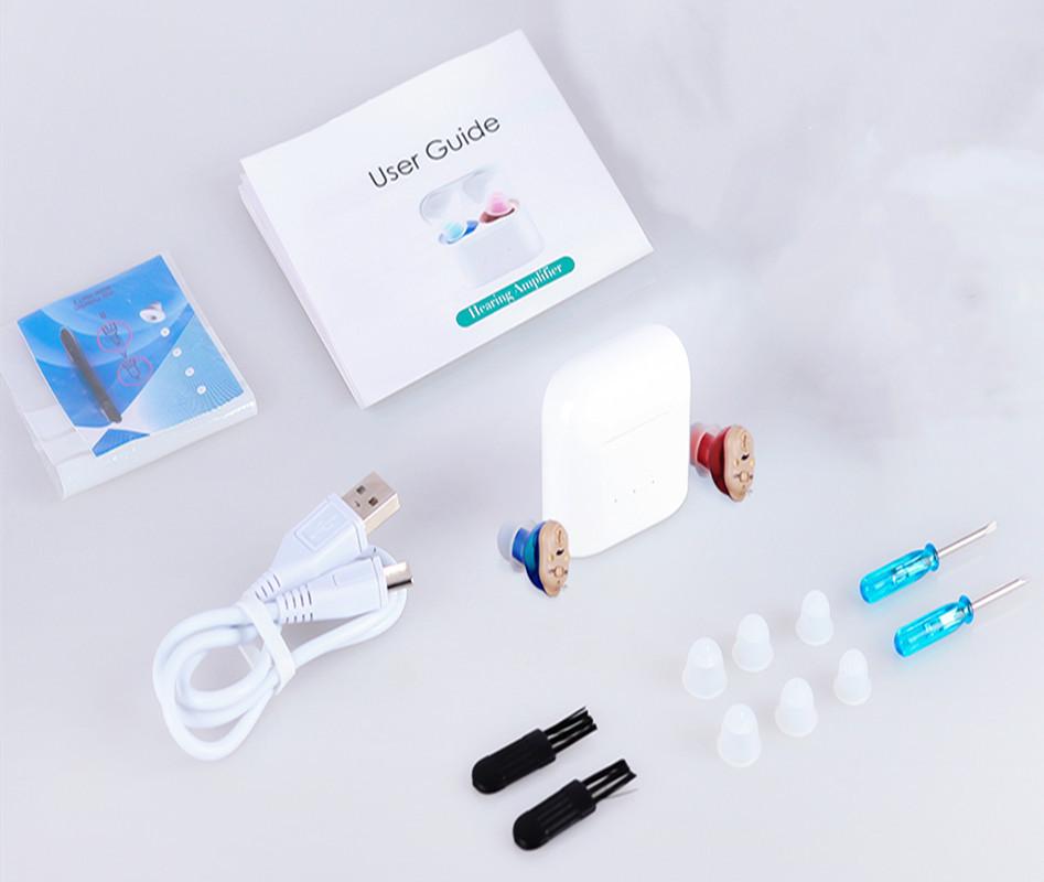 Popular TWS Hearing Aids with Magnetic Charging Case - Compact English Version Available