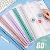 Folder File Test Paper Storage Transparent Book Wallet Book Classification Clip Student Stationery Notebook Case Report Cover Pull Rod Office Supplies