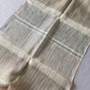 Used Natural color stripe pattern linen blend stole
