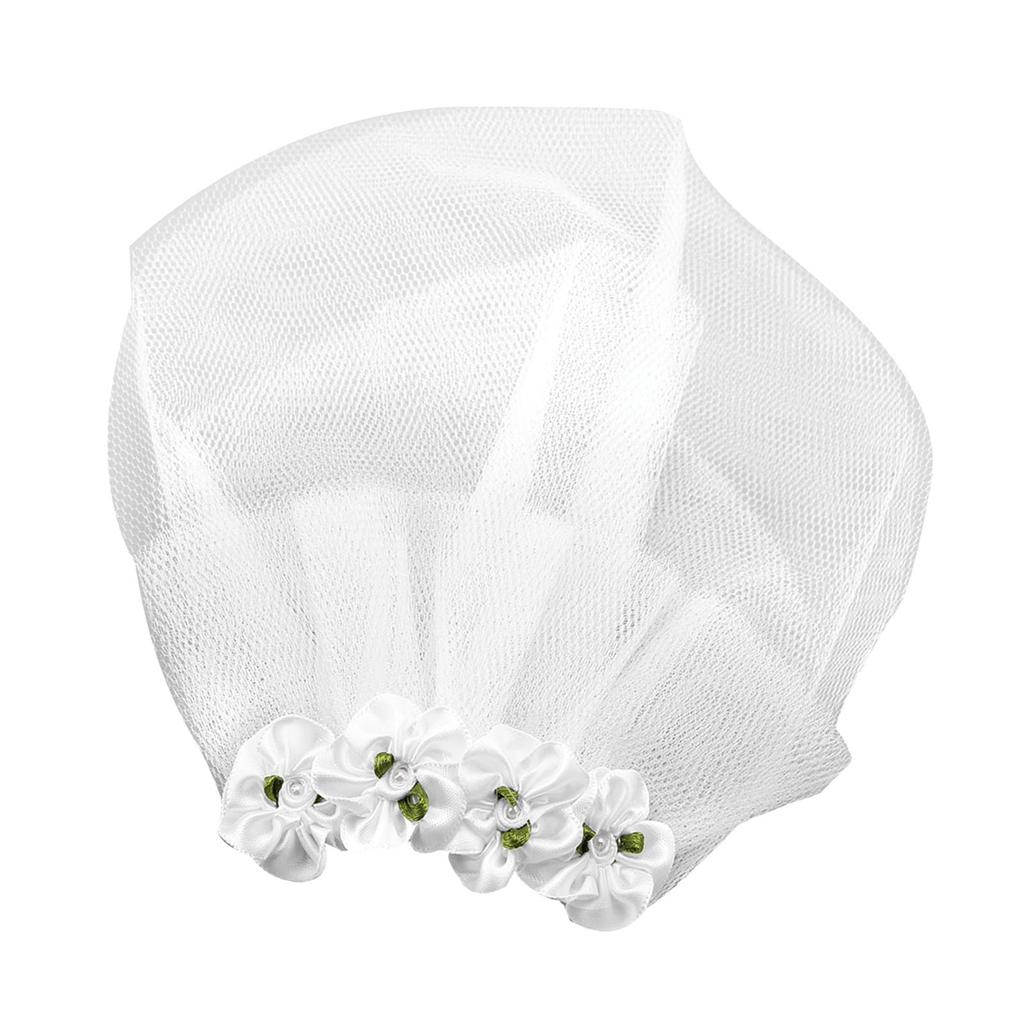 Pet Wedding Veil Dog Flower Headdress Veil Clip Pet Dog Accessory (S)