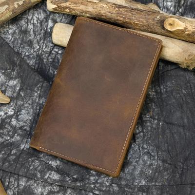 Echte Leder Herren-Reisepasstasche, Crazy Horse Leder Geldbörse, Vintage Leder Geldbörse, Langlebige Herren-Geldbörse auf Lager