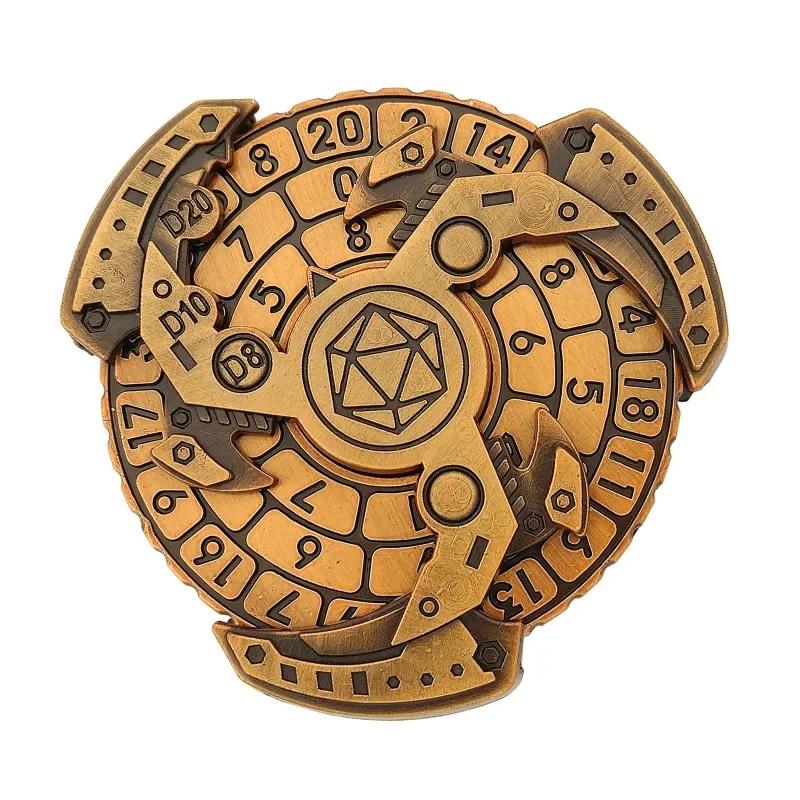 Metal Compass Fidget Spinner Antistresse Dice Spinning Top Relieve Stress Relief Toy Hand Roller Punnk Gyro Cool Things Adults