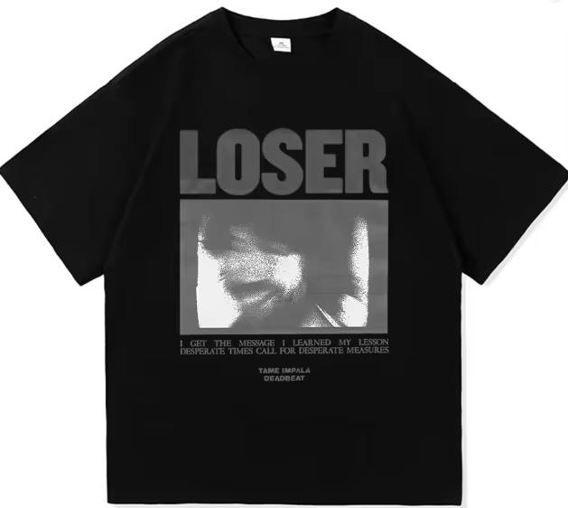 Tame Impala Loser Graphic Tee Deadbeat Album 2026 Merch Harajuku Style Cotton Oversized Unisex T Shirt Streetwear Trendy Soft