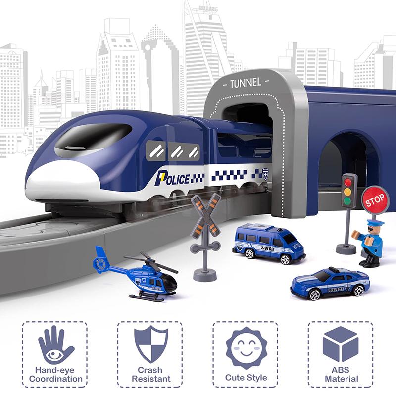 66 ks bateriový vláček s magnetickým připojením, dárky pro staré chlapce a dívky, závodní dráha, železniční hračka