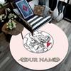 Custom Name,AFC Ajax pattern round rug,Carpet Rug for Living Room Bedroom Playroom ,Non-slip Floor Mat,Holiday Gifts and Birthday Gifts.
