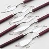 Non-Toxic 7Pcs Art Spatula Soft Paint Oil Painting Wooden Handle Palette Knife Set Gouache Painting Spatula