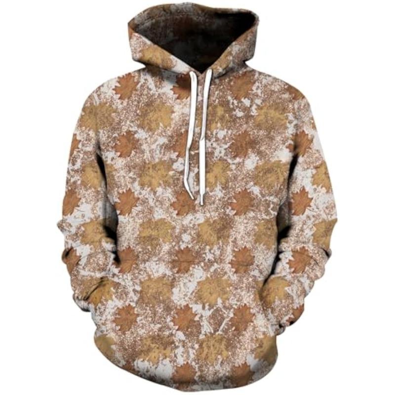 Men's Hoodies 3D Novelty Pullover Sweatshirt, Xmas Men Women Teen Boy Gifts, Black White Galaxy Print Flag