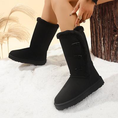 Mode 2025 Herbst/Winter Damen Modische Verdickte Warme Baumwollschuhe Dickbesohlige Schnee-Baumwollstiefel für Damen