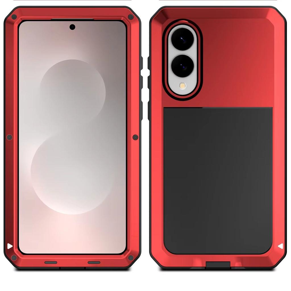 Tank Metal Armor Case for Samsung S26 S25 Edge S24 S23 S22 Plus S21 Ultra Heavy Duty Bumper Tough Shockproof Aluminum Hard Cover