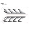 Fashion Car Sticker 2Pcs/Set Creative 3D Stickers Side Fake Vents Front Cover Decorative Decals
