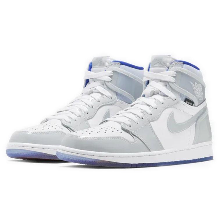 Air Jordan 1 High Zoom Racer Blue Unisex Sneakers White CK6637-104