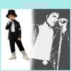 Michael Jackson Cosplay Kostuum Voor Kinderen Met Polyester Stof Voor Dansvoorstellingen