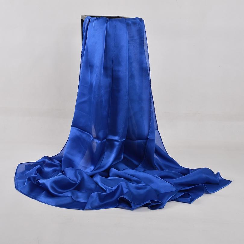 [BYSIFA] Chinese Silk Scarf Winter Women Long Satin Scarf Shawl Luxury Wine Red Scarves Simple Muslim Plain Head Scarf 180*90cm