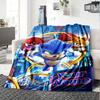 Name Custom Blue the Hedgehog Print Flannel Blanket High Quality Warm Comfortable Cover for All Seasons Perfect for Gifts Home Decor