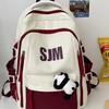 Schoolbag American Simple High-value Schoolbag Junior High School College Student Women's Backpack Large Capacity High-end Sense Dirt-resistant Casual