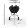 Zhichu Glossy Enamel Apple-Shaped Charcoal BBQ Grill