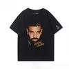 Drake New Album with Short Sleeves for All The Dogs Cotton T-shirt Men's and Women's Summer Pure Cotton High Quality Clothes Wet