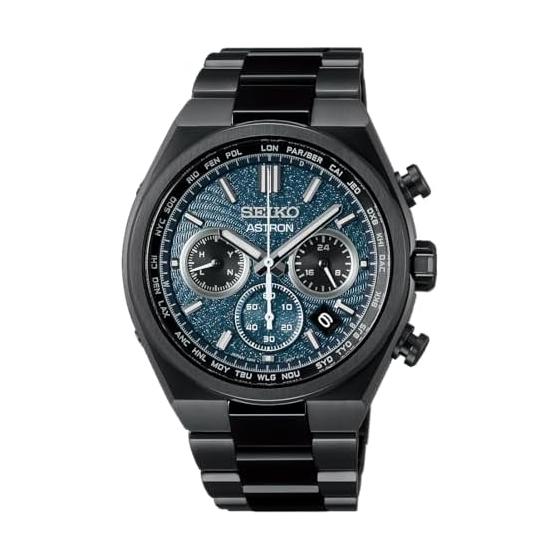 

[Seiko Watch] ASTRON SBXY105 Men s Watch Made in Japan Solar Radio Modification Starry Sky 2026 World Time Chronograph Function Date Calendar Dark