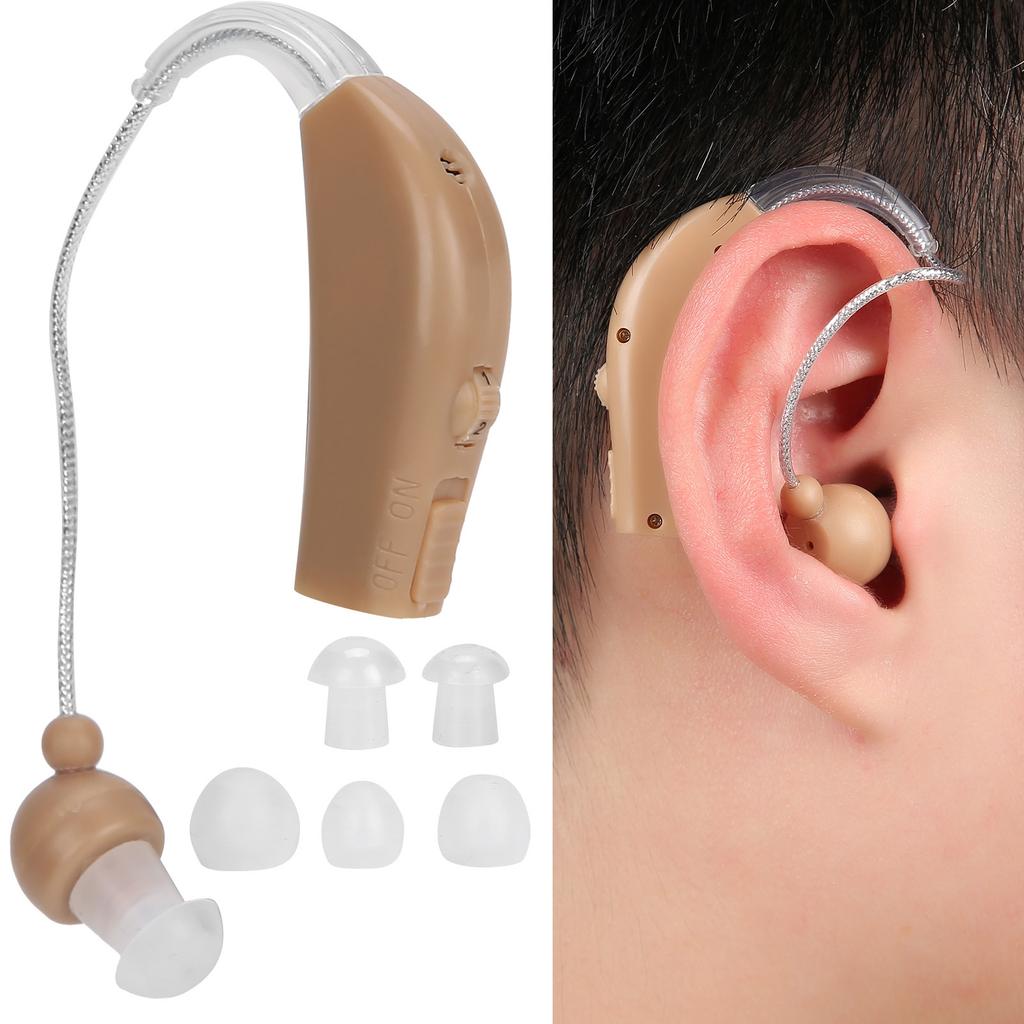 Lightweight Hearing Aid Low Distortion Behind Ear Voice Amplifiers Ear Care for Deaf Elderly (Prise  )