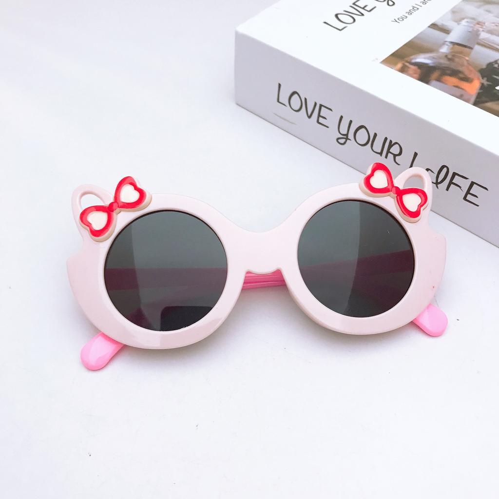 Children'S Sunglasses Baby Silicone Sunglasses Childlike Fun Cute Kitten Sunshade Glasses Uv Protection