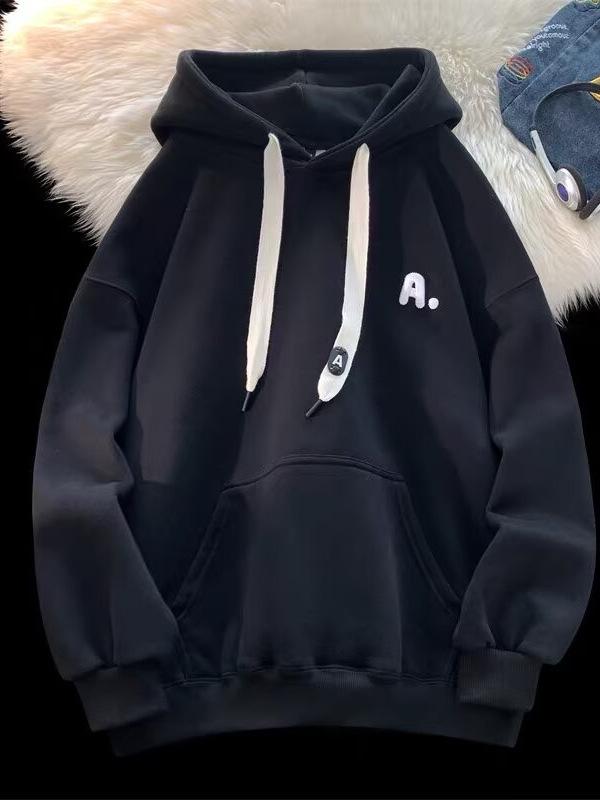 Unisex Trendiger Kapuzenpullover mit langen Ärmeln - Herbst/Winter 2025 Modischer lockerer Schnitt mit Buchstaben-Design