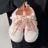 Mesh Shoes Women's Color Matching Lace-up Muffin Platform Ins Sports Shoes Are Breathable and Versatile In Summer